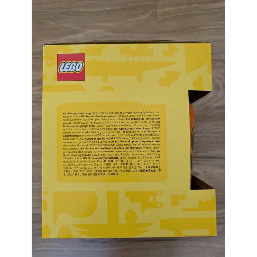 LEGO Storage Head Large Halloween Pumpkin Jack-O-Lantern Stackable Orange New